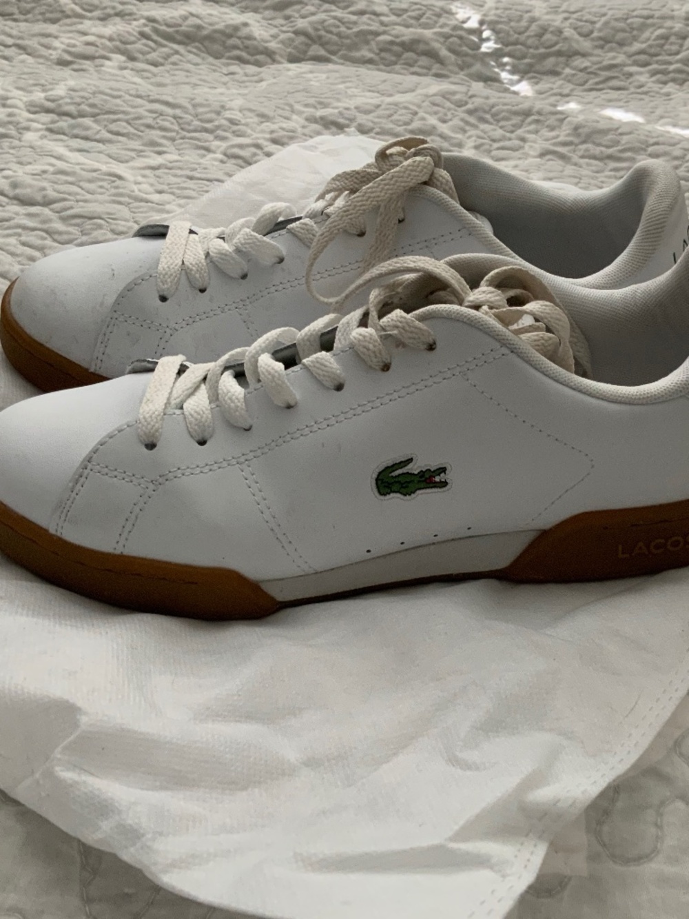 Lacoste size 7.5 white